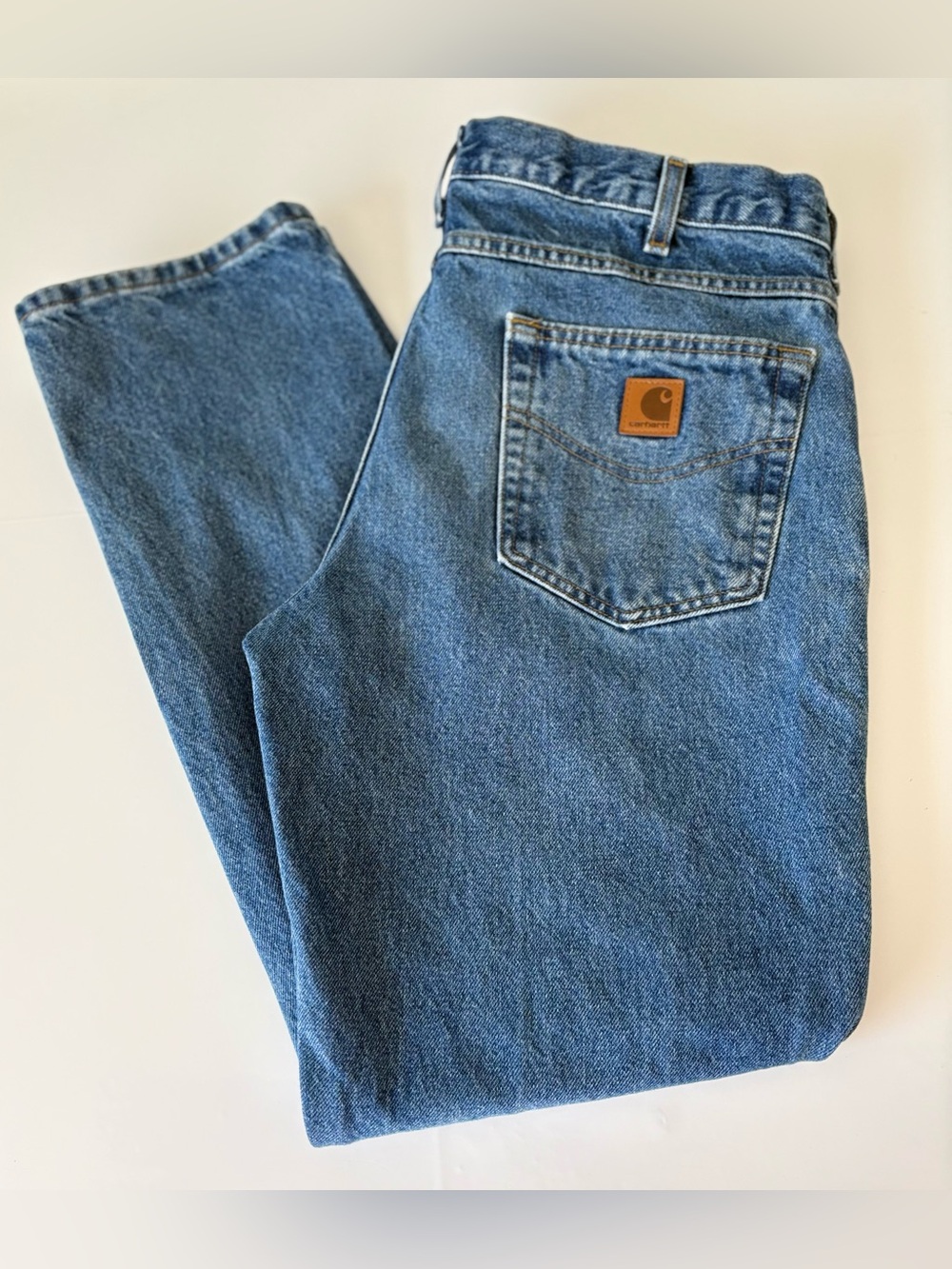 Carhartt B18-DST Traditional Fit Jeans 34x30 Blue Denim Workwear